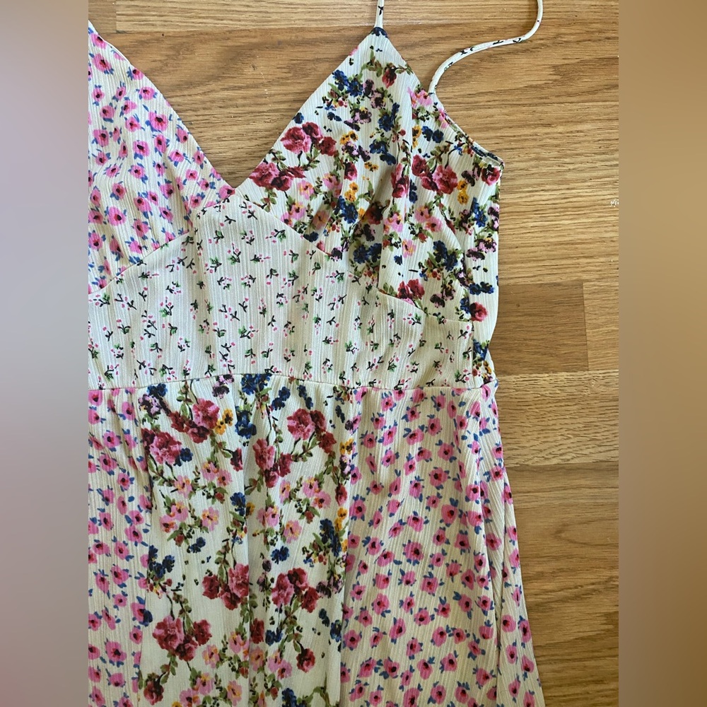 Zara Floral Dress - Pink and Cream - Picture 2 of 5